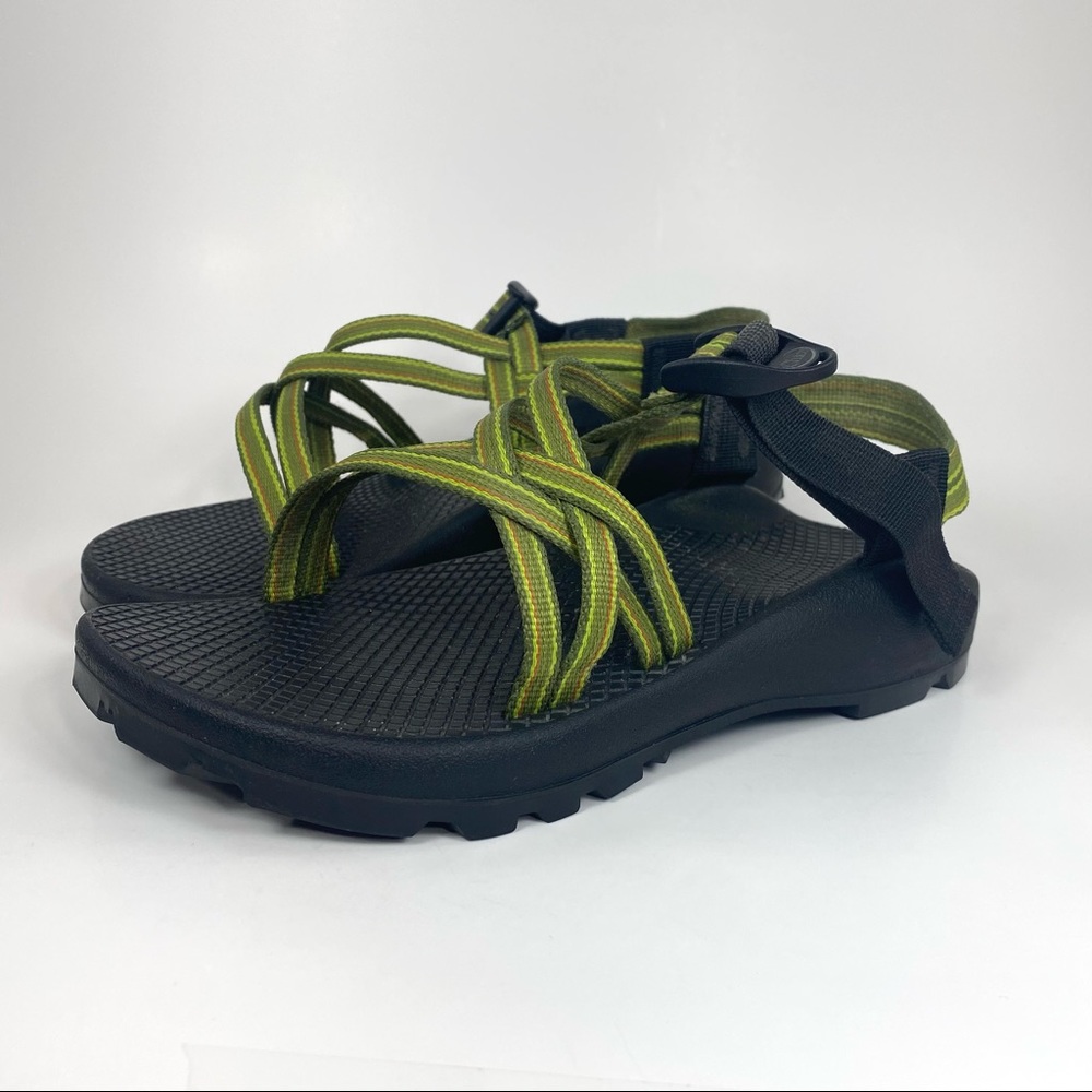 Chaco Double Strap Green Strappy Sandals Vibram
